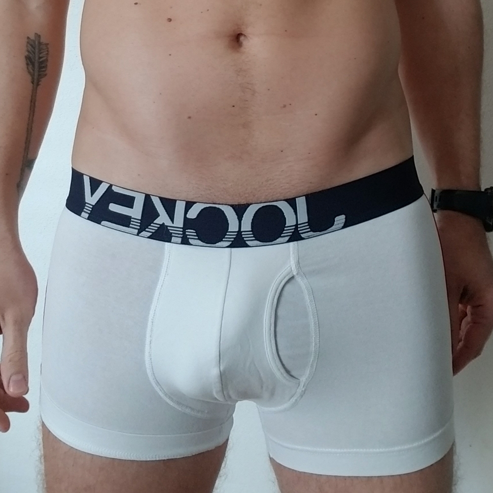 Jockey boxer brief with striped sides